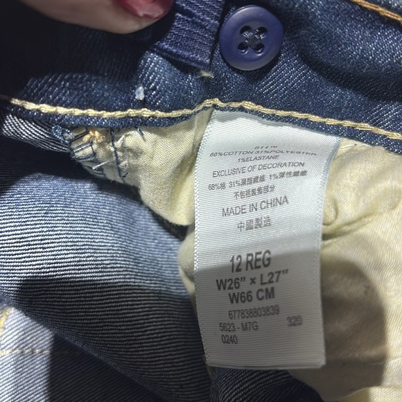 Levi’s 511 Slim, adjustable waistband,5 pocket,belt loop,  26 x 27–(12 regular) - Picture 7 of 7